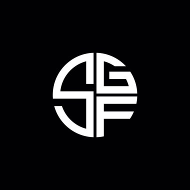 SGF logosu SGF monogramı SGF harfi minimalist daire düz modern logo tasarımı