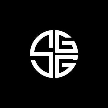SGG logosu SGG simgesi SGG monogramı SGG harfi minimalist daire düz modern soyut logo tasarımı