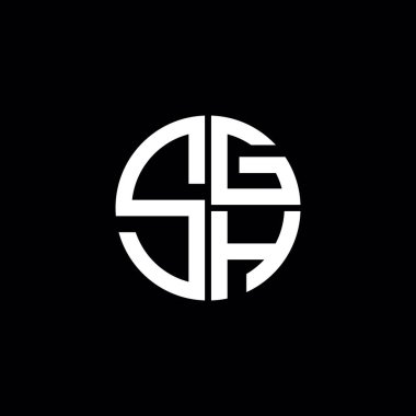SGH logosu SGH simgesi SGH harfli minimalist daire düz modern soyut logo tasarımı
