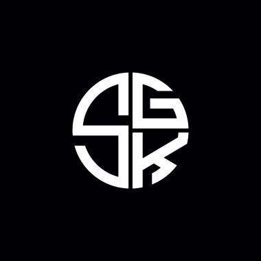 SGK logosu SGK simgesi SGK monogramı SGK harfi minimalist daire düz modern soyut logo tasarımı