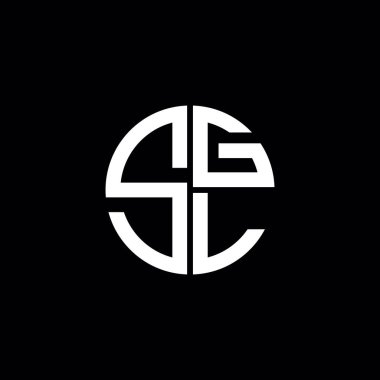 SGL logosu SGL simgesi SGL monogramı SGL harfi minimalist daire düz modern soyut logo tasarımı