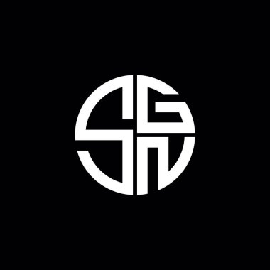 SGN logosu SGN simgesi SGN monogramı SGN harfi minimalist daire düz modern soyut logo tasarımı