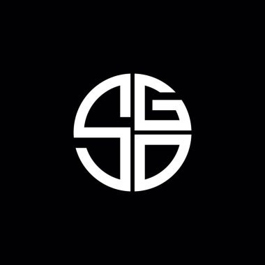 SGO logo SGO simgesi SGO monogram SGO harfi minimalist daire düz modern soyut logo tasarımı