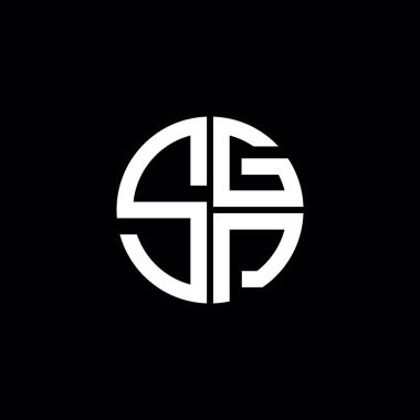 SGP logosu SGP simgesi SGP monogramı SGP harfi minimalist daire düz modern soyut logo tasarımı