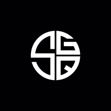SGQ logosu SGQ simgesi SGQ monogramı SGQ harfi minimalist daire düz modern soyut logo tasarımı