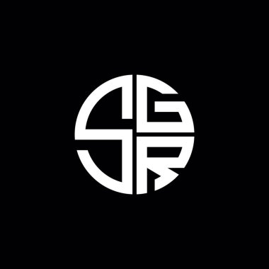 SGR logosu SGR monogramı SGR harfi minimalist daire düz modern soyut logo tasarımı