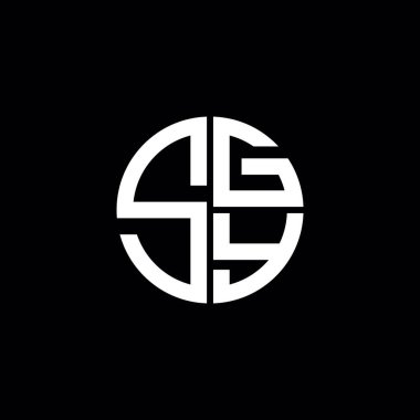 SGY logosu SGY simgesi SGY monogramı SGY harfi minimalist daire düz modern soyut logo tasarımı
