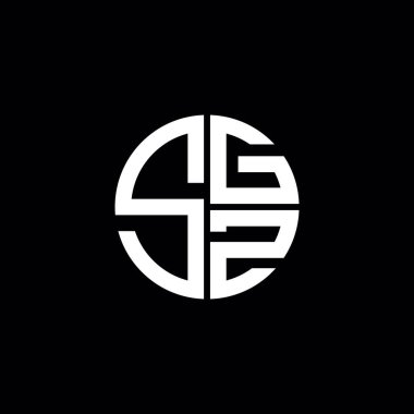 SGZ logosu SGZ simgesi SGZ monogramı SGZ harfi minimalist daire düz modern soyut logo tasarımı