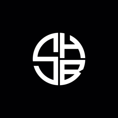 SHB logo SHB simgesi SHB monogramı SHB harfi minimalist daire düz modern soyut logo tasarımı