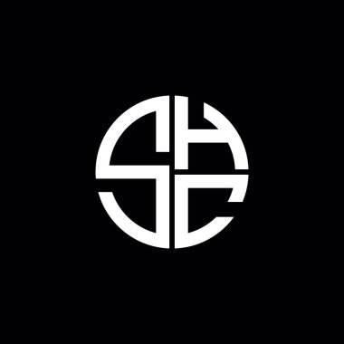 SHC logosu SHC monogramı SHC harfi minimalist daire düz modern soyut logo tasarımı