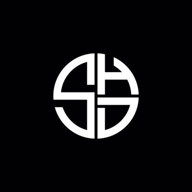SHD logo SHD simgesi SHD monogram SHD harf minimalist daire düz modern soyut logo tasarımı