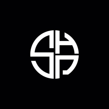 SHP logosu SHP monogramı SHP harfi minimalist daire düz modern soyut logo tasarımı