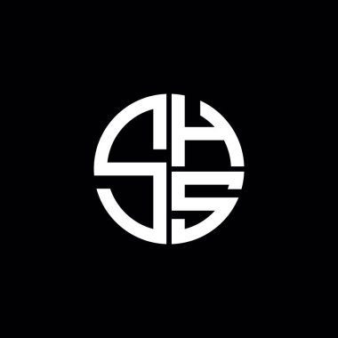 SHS logo SHS simgesi SHS monogramı SHS harfi minimalist daire düz modern soyut logo tasarımı