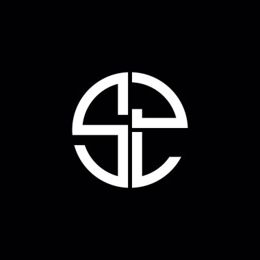 SJL logosu SJL simgesi SJL monogram SJL harf minimalist daire düz modern logo tasarımı