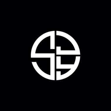 SJY logosu SJY simgesi SJY monogram SJY harf minimalist daire düz modern logo tasarımı