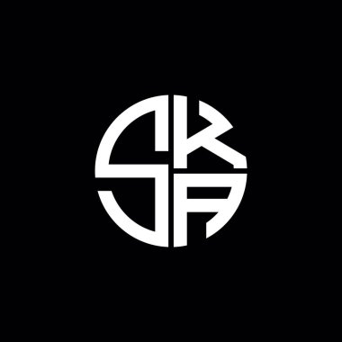 SKA logosu SKA simgesi SKA başlığı SKA harfi minimalist daire düz modern logo tasarımı