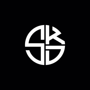 SKD logosu SKD simgesi SKD monogram SKD harf minimalist daire düz modern logo tasarımı