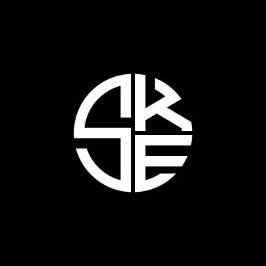 SKE logosu SKE simgesi SKE monogramı SKE harfi minimalist daire düz modern soyut logo tasarımı
