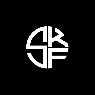 SKF logosu SKF monogramı SKF harfi minimalist daire düz modern logo tasarımı