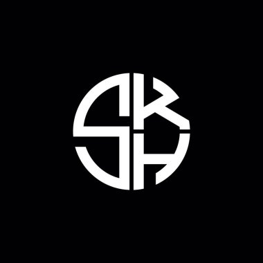 SKH logosu SKH simgesi SKH monogram SKH harfi minimalist daire düz modern soyut logo tasarımı