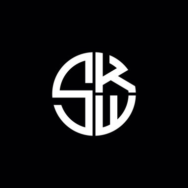 SKW logosu SKW simgesi SKW monogram SKW harf minimalist daire düz modern logo tasarımı