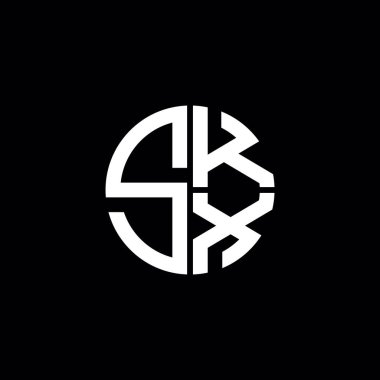 SKX logosu SKX simgesi SKX monogram SKX harf minimalist daire düz modern logo tasarımı