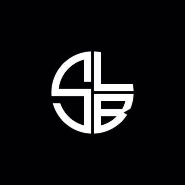 SLB logosu SLB simgesi SLB monogram SLB harf minimalist daire düz modern logo tasarımı