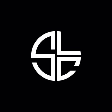 SLC logo SLC simgesi SLC monogram SLC harf minimalist daire düz modern soyut logo tasarımı