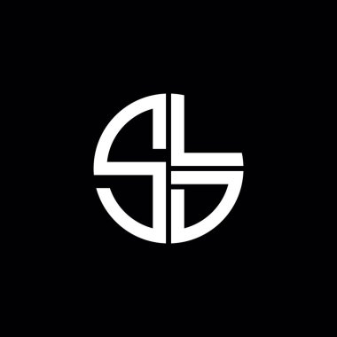 SLD logo SLD simgesi SLD monogram SLD harf minimalist daire düz modern soyut logo tasarımı