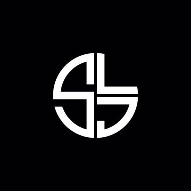 SLJ logosu SLJ simgesi SLJ monogram SLJ harf minimalist daire düz modern logo tasarımı