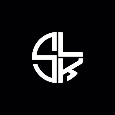 SLK logo SLK simgesi SLK monogram SLK harf minimalist daire düz modern logo tasarımı