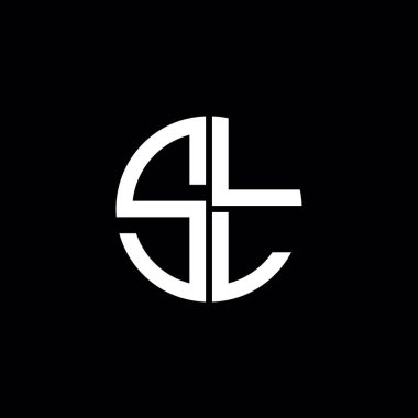 SLL logo SLL simgesi SLL monogram SLL harf minimalist daire düz modern soyut logo tasarımı