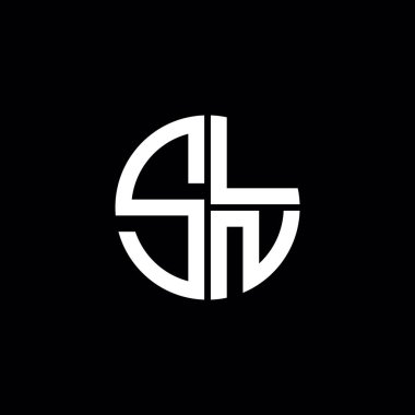 SLN logosu SLN simgesi SLN monogram SLN harf minimalist daire düz modern logo tasarımı