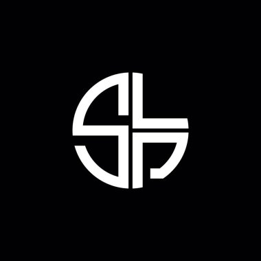 SLP logo SLP simgesi SLP monogram SLP harf minimalist daire düz modern soyut logo tasarımı