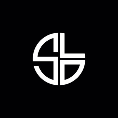 SLO logosu SLO simgesi SLO monogramı SLO harfi minimalist daire düz modern soyut logo tasarımı