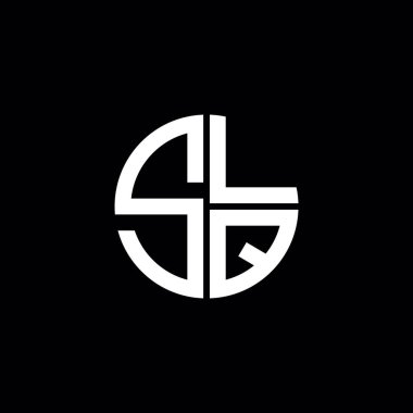 SLQ logo SLQ simgesi SLQ monogram SLQ harf minimalist daire düz modern soyut logo tasarımı