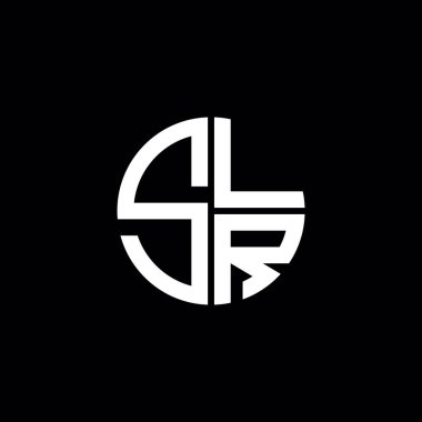 SLR logosu SLR monogramı SLR harfi minimalist daire düz modern soyut logo tasarımı