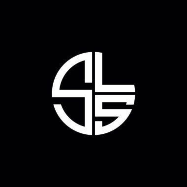 SLS logo SLS simgesi SLS monogram SLS harf minimalist daire düz modern soyut logo tasarımı