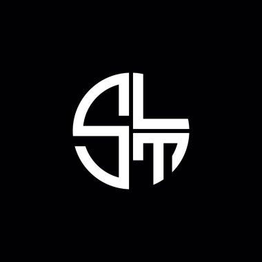 SLT logo SLT simgesi SLT monogram SLT harf minimalist daire düz modern logo tasarımı