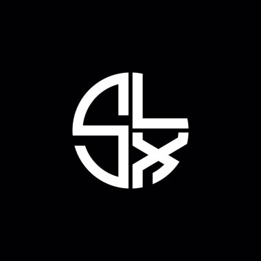SLX logosu SLX simgesi SLX monogram SLX harf minimalist daire düz modern soyut logo tasarımı