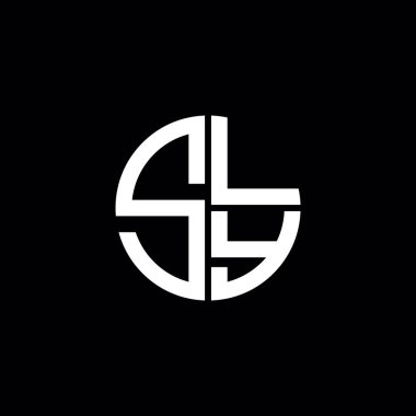 SLY logosu SLY monogramı SLY harfi minimalist daire düz modern soyut logo tasarımı