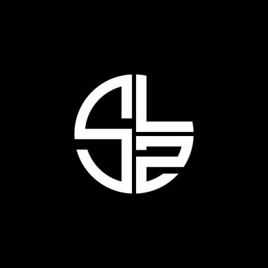 SLZ logosu SLZ simgesi SLZ monogram SLZ harf minimalist daire düz modern logo tasarımı