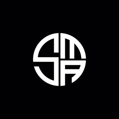 SMA logosu SMA simgesi SMA harfli minimalist daire düz modern soyut logo tasarımı