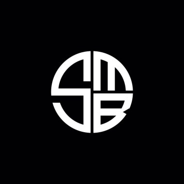 SMB logosu SMB simgesi SMB monogram SMB harf minimalist daire düz modern logo tasarımı