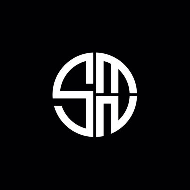 SMN logosu SMN simgesi SMN monogram SMN harf minimalist daire düz modern logo tasarımı