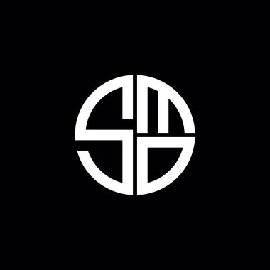 SMO logosu SMO monogram SMO harfi minimalist daire düz modern soyut logo tasarımı