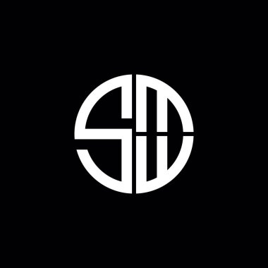 SMW logo SMW simgesi SMW monogram SMW harf minimalist daire düz modern logo tasarımı