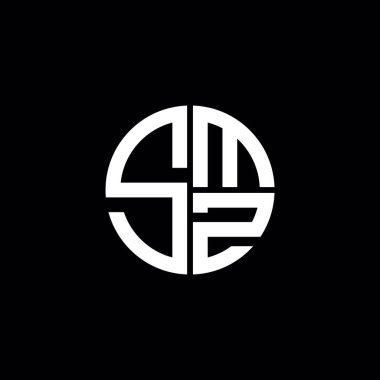 SMZ logosu SMZ simgesi SMZ monogram SMZ harf minimalist daire düz modern logo tasarımı