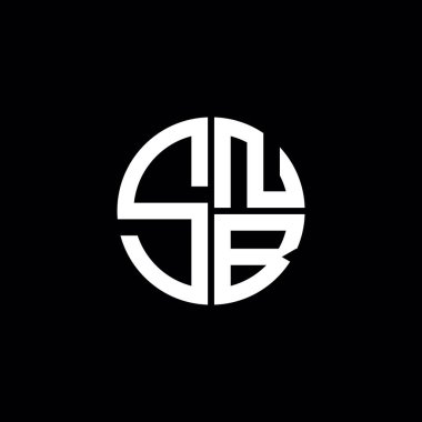 SNB logosu SNB simgesi SNB monogramı SNB harfi minimalist daire düz modern soyut logo tasarımı