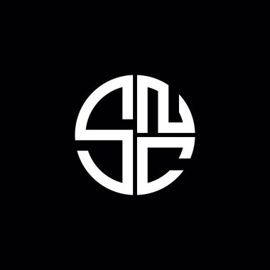 SNC logosu SNC simgesi SNC harfli minimalist daire düz modern soyut logo tasarımı